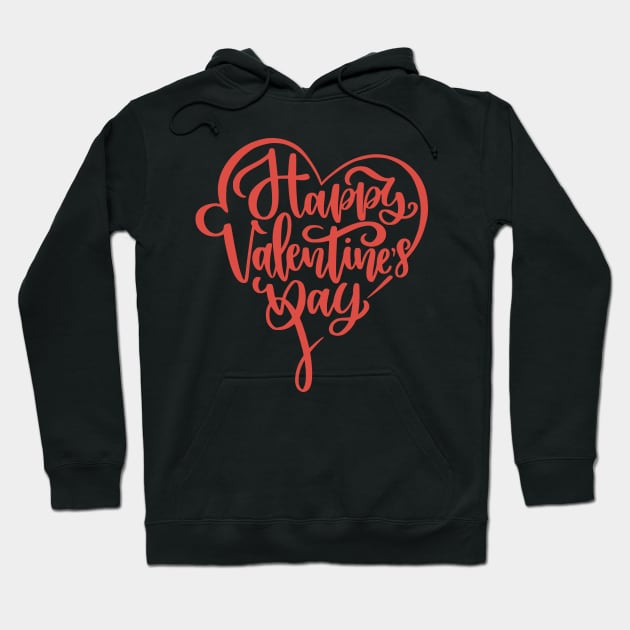 Happy Valentines Day Hoodie by JunkyDotCom